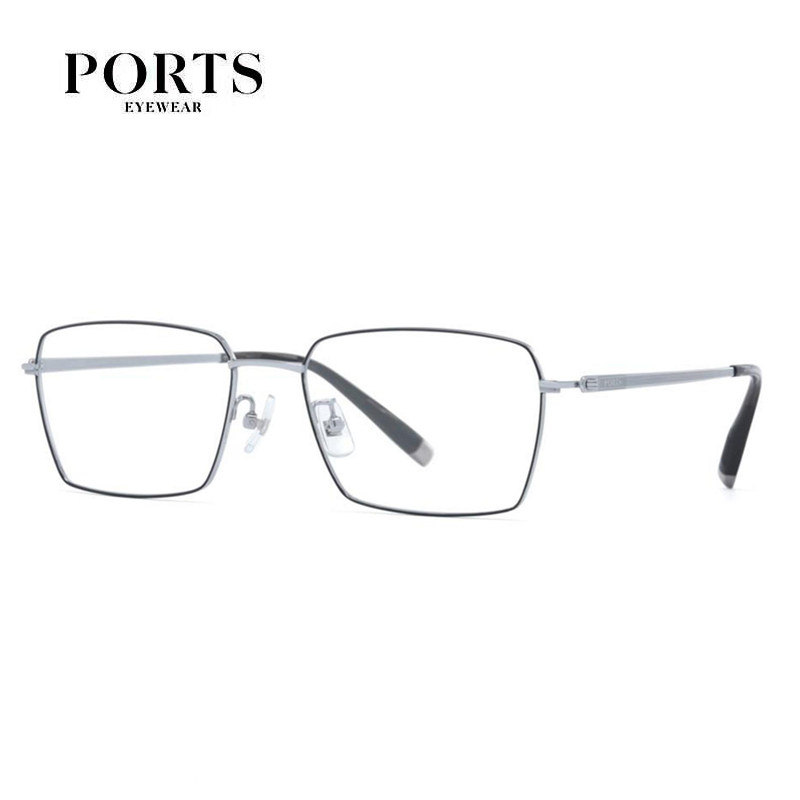 PORTS宝姿眼镜框男近视镜架纯钛商务简约超轻全框可配镜POM62502