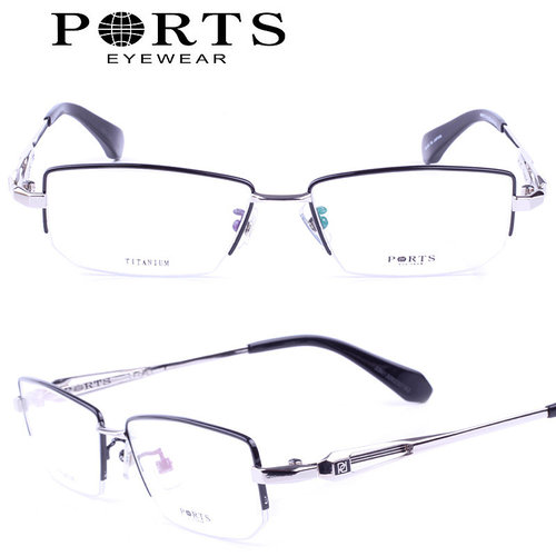 正品ports宝姿眼镜框商务半框