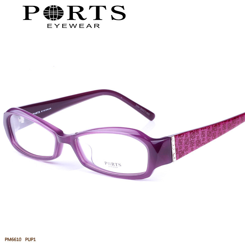 正品PORTS宝姿近视眼镜 经典时尚女士全框镜架 百搭板材架PM6610