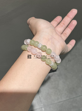 春日桃花觅灵屿粉水晶玉石手链