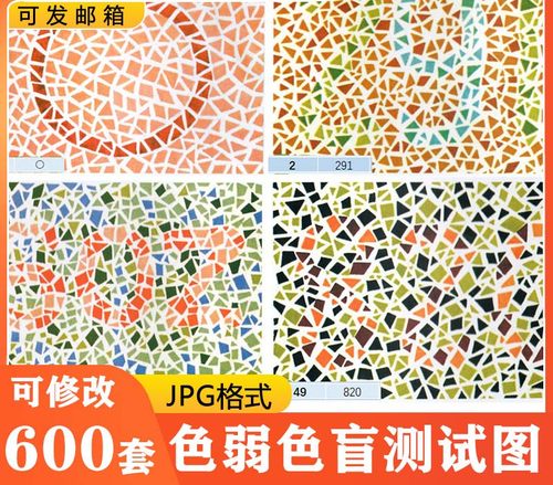 电子版色盲色弱检测图测试卡视力色盲检查驾考体检色觉训练图全套
