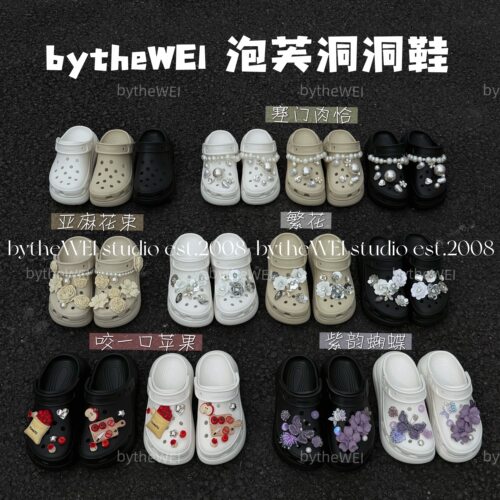 bytheWEI【泡芙3.0】厚底（5.2厘米）高品质洞洞鞋夏季透气凉鞋女