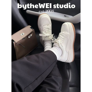 bytheWEI【北岛日记】显脚小百搭厚底小白鞋学生舒适软底休闲鞋女