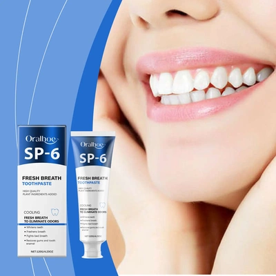 薄荷牙膏温和清洁牙齿呵护口部