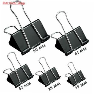 Printed Metal Binder Clips Paper Clip Clamp Office School Bi