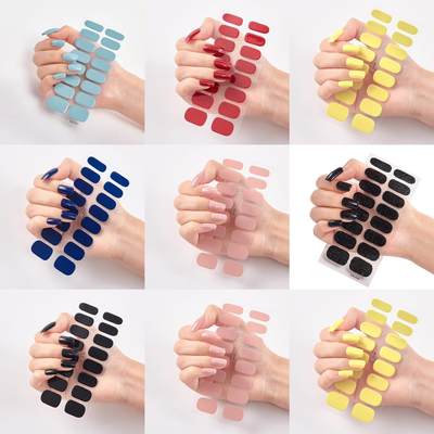 Semi Cured Nail Art stickers UV Gel Decal Nail Sticker