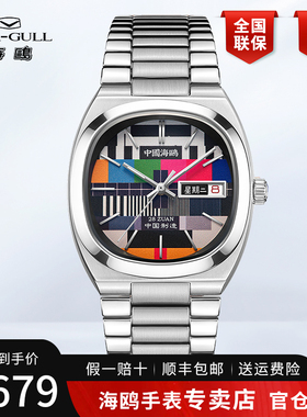 新品正品海鸥手表男士经典复古电视机全自动机械表男表男款1051