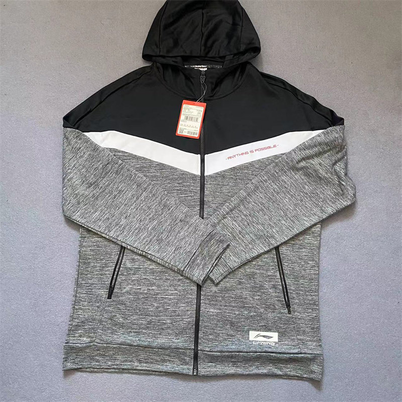 李宁正品男春秋季大码运动卫衣加肥5X6X7X连帽运动服外套宽松篮球