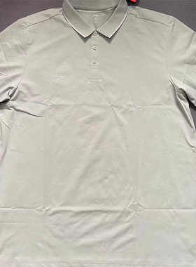 李宁正品男夏季速干透气弹力翻领短袖白色黑色大码休闲4X5X6X