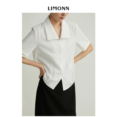 LIMONN通勤短袖衬衫女