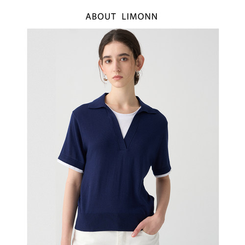LIMONNN | 2025夏装新款清凉感透气假两件Polo衫