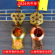 2026丙午马年李居明化五黄二黑挂件六铜钱八铜钱铃铛家居装 饰工艺