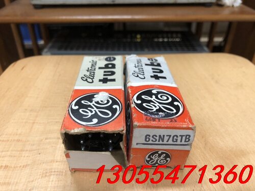 议价全新原盒美国GE红字6SN7一对