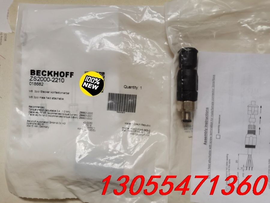 议价BECKHOFF  ZS2000-2210，保全新原装正品。