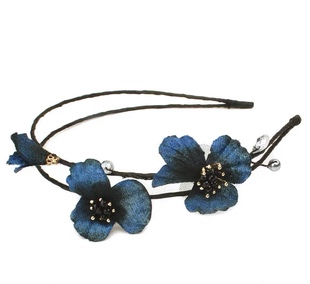 克丽斯汀唯美花朵布艺手工缝制发箍 头箍 发卡 韩国she压发夹