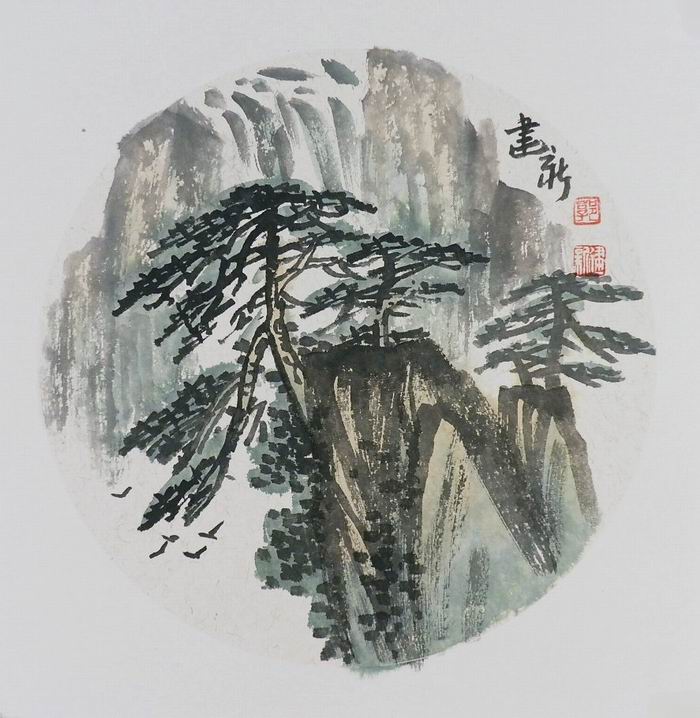 名人字画书画手绘客厅装饰画新品I042636郭建新国画山水画小品