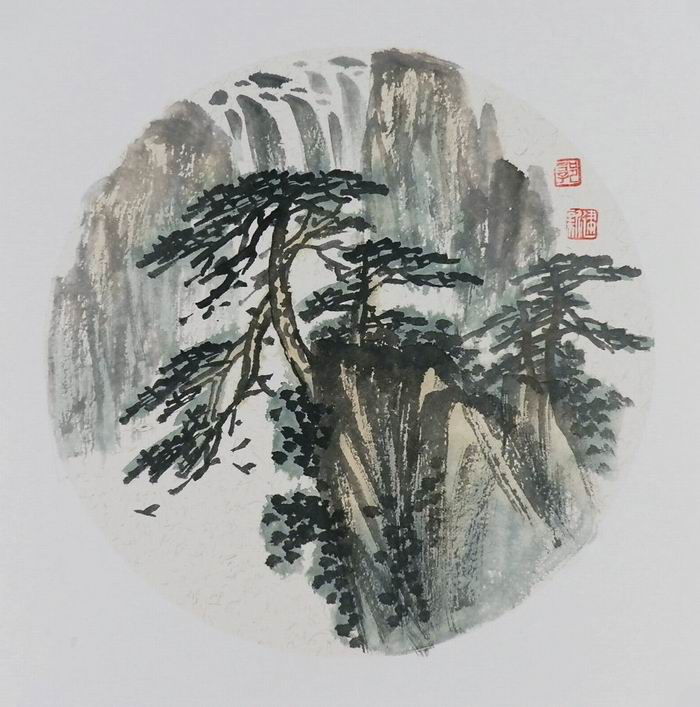 名人字画书画手绘客厅装饰画新品I042633郭建新国画山水画小品