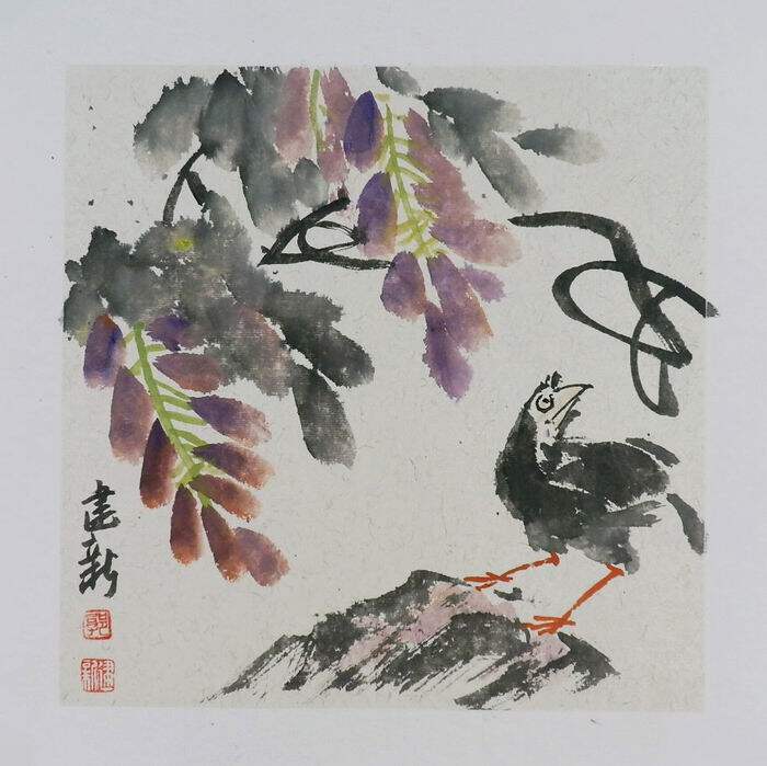 名人字画书画手绘客厅装饰画新品I042516郭建新国画花鸟画小品