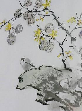 手绘字画书画客厅装饰画热销I072416三尺斗方无款国画花鸟画精品