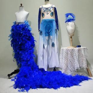 雀之语傣族舞蹈服装演出服孔雀舞鱼尾裙艺考服饰龙飞凤舞定制租赁