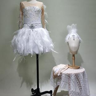 羽灵翎羽演出服真毛舞蹈表演服装龙飞凤舞定制