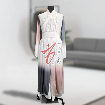 百丈漈三人舞古典舞中国风渐变色