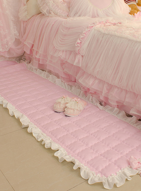 韩式公主奶油风纯色粉色飘窗垫地垫榻榻米垫床垫可拆洗可定制尺寸