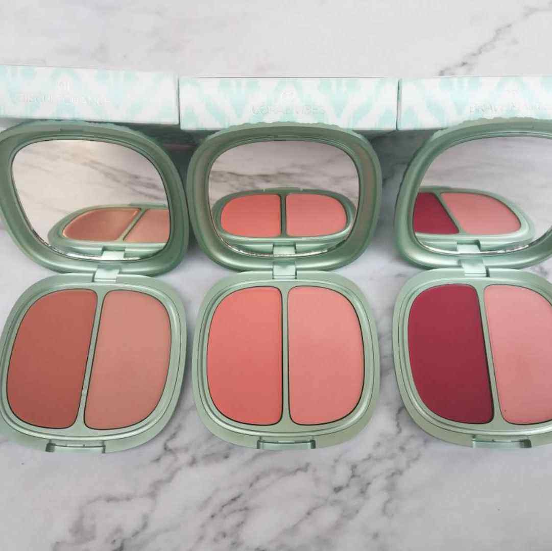 【现货包邮】KIKO2018春季新款双色腮红膏freesoul限量薄荷绿腮红