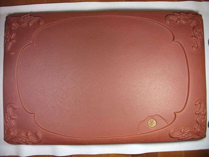 宜兴紫砂大茶盘 大茶海 68厘米 清水泥 全手工精品四方纳福大茶盘