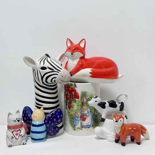 外贸 动物系列 陶瓷花盆、花瓶、摆件、烛台 储物  储物罐 黄油盒