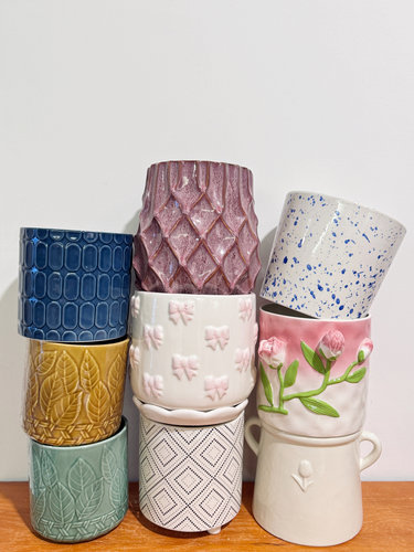 外贸出口 孤品 手工  陶瓷花盆 多肉花盆 工具桶 收纳