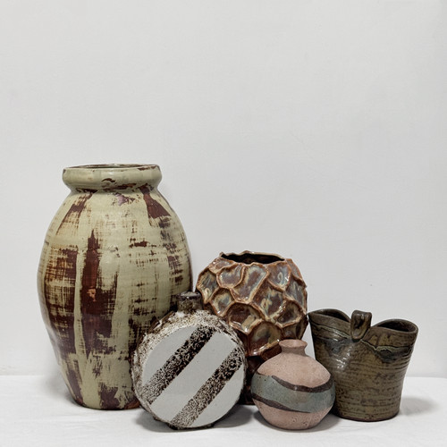 外贸出口 孤品 高温陶瓷花瓶  花盆 摆件 水培 日本回流 手工手作