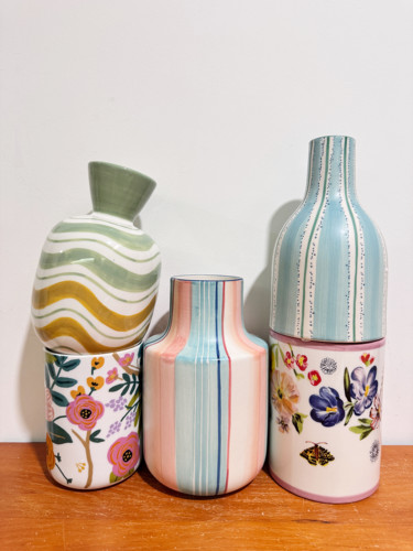 外贸出口 孤品 手工 手绘 陶瓷花瓶 花盆 工具桶 摆件