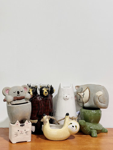 外贸出口 孤品 动物系列 水培 陶瓷花瓶 花盆 多肉花盆 摆件