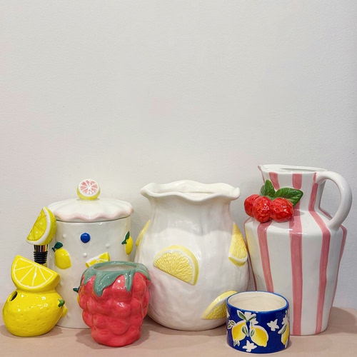 外贸孤品 水果系列手绘花瓶、储物罐、花盆、水壶 收纳 香薰瓶