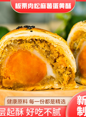 手工板栗麻薯肉松蛋黄酥