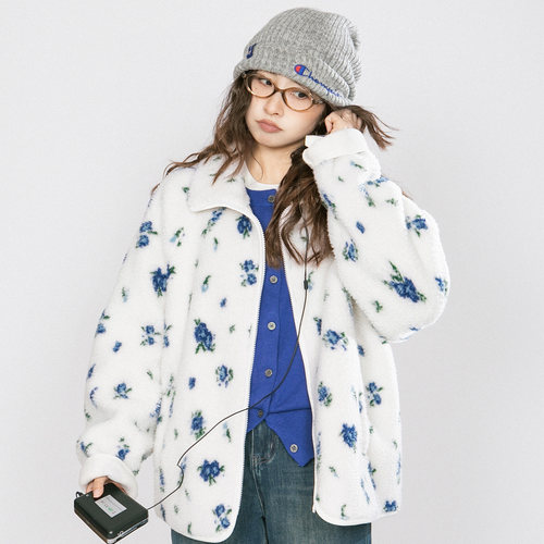 NORTHAGE羊羔毛宽松摇粒绒外套