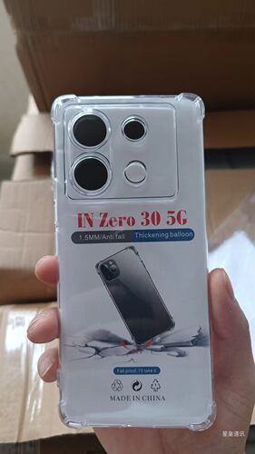 适用infinix Spark6/7/8/9/10Pro GO POP5/6 Pova 1.5MM四角气囊特别加厚防摔套 手机保护壳 TPU软胶透明壳
