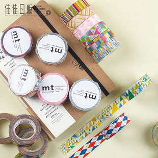 格纹 菱形 英伦风 整卷 现货手帐和纸胶带 日本进口正品 DECO