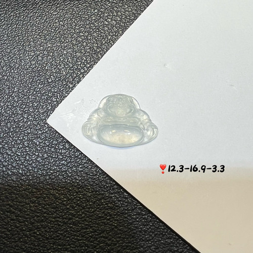 高冰种起光翡翠佛公裸石天然缅甸A货小佛仔精品