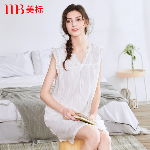 美标无袖可外穿复古风全棉家居服