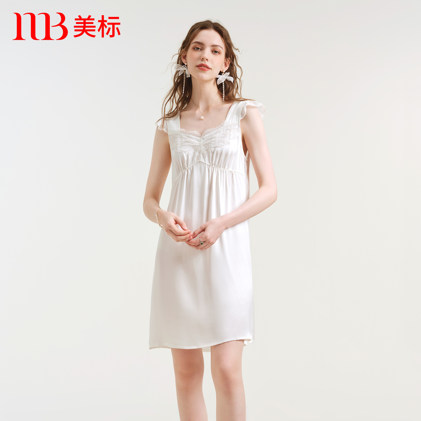 美标女士背心真丝睡裙优雅简约