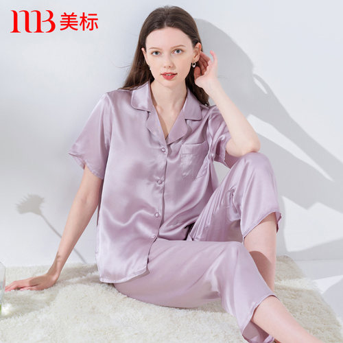 美标春夏女真丝短袖套
