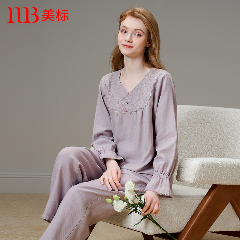 美标秋冬女双层棉纱罗夫格长袖套