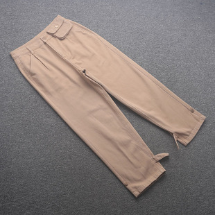 女束脚锥形裤 牛仔小脚长裤 兰米特卖女春装 子纯棉配腰包 五