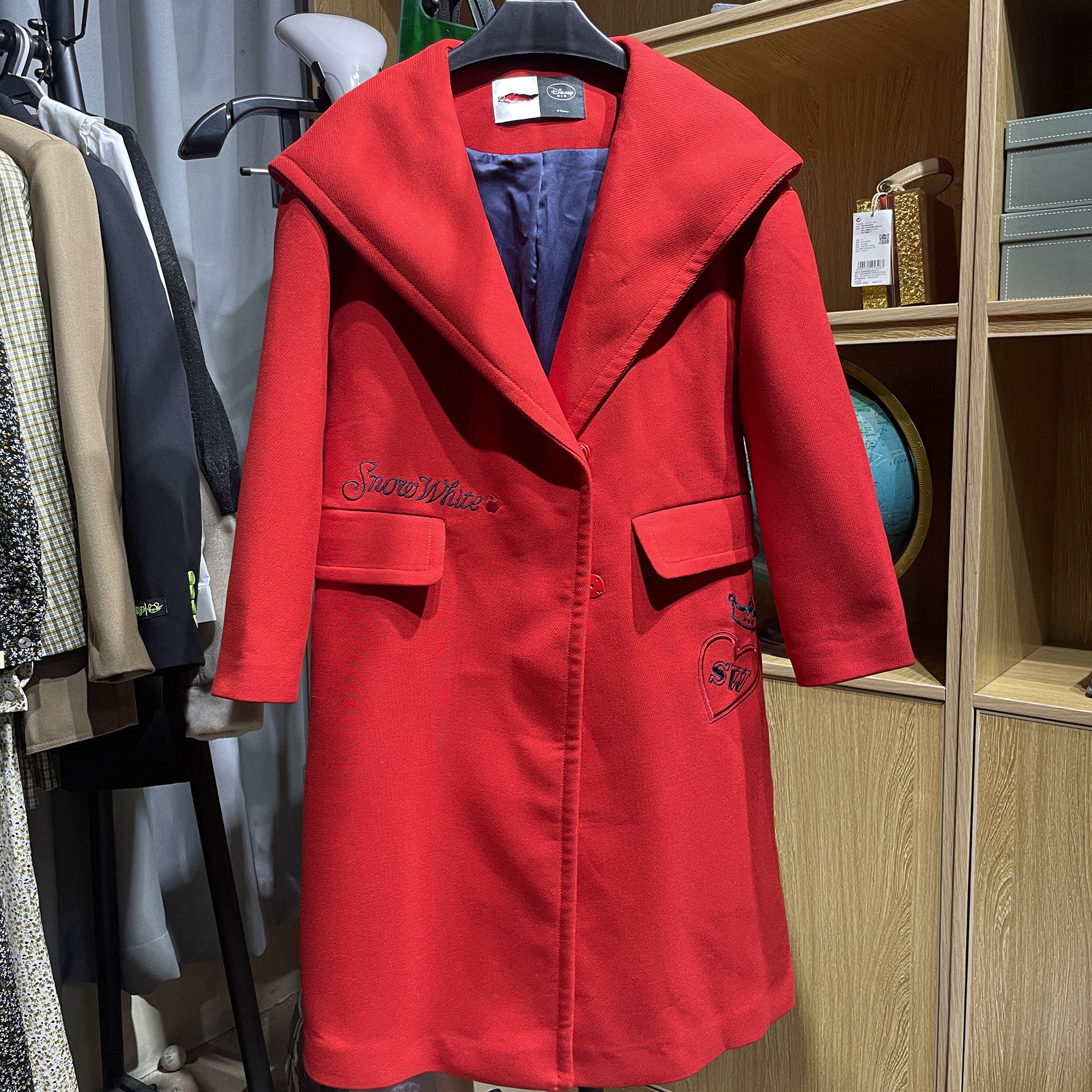 [五]兰米特正品冬装修身加厚毛呢外套女装大衣2JF4JJNA01翻领