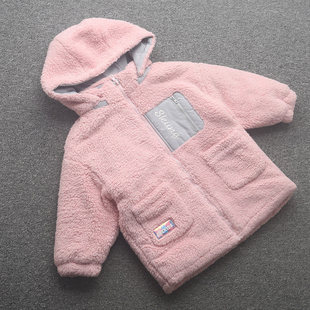 [ab]兰米特卖秋冬新款童装女童中大童连帽针织棉外套宝宝时尚保暖