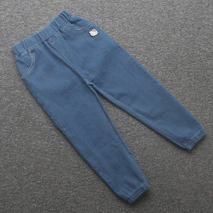 [凯]兰米春秋新款童装女童中大童牛仔长裤水洗时尚洋气休闲外穿