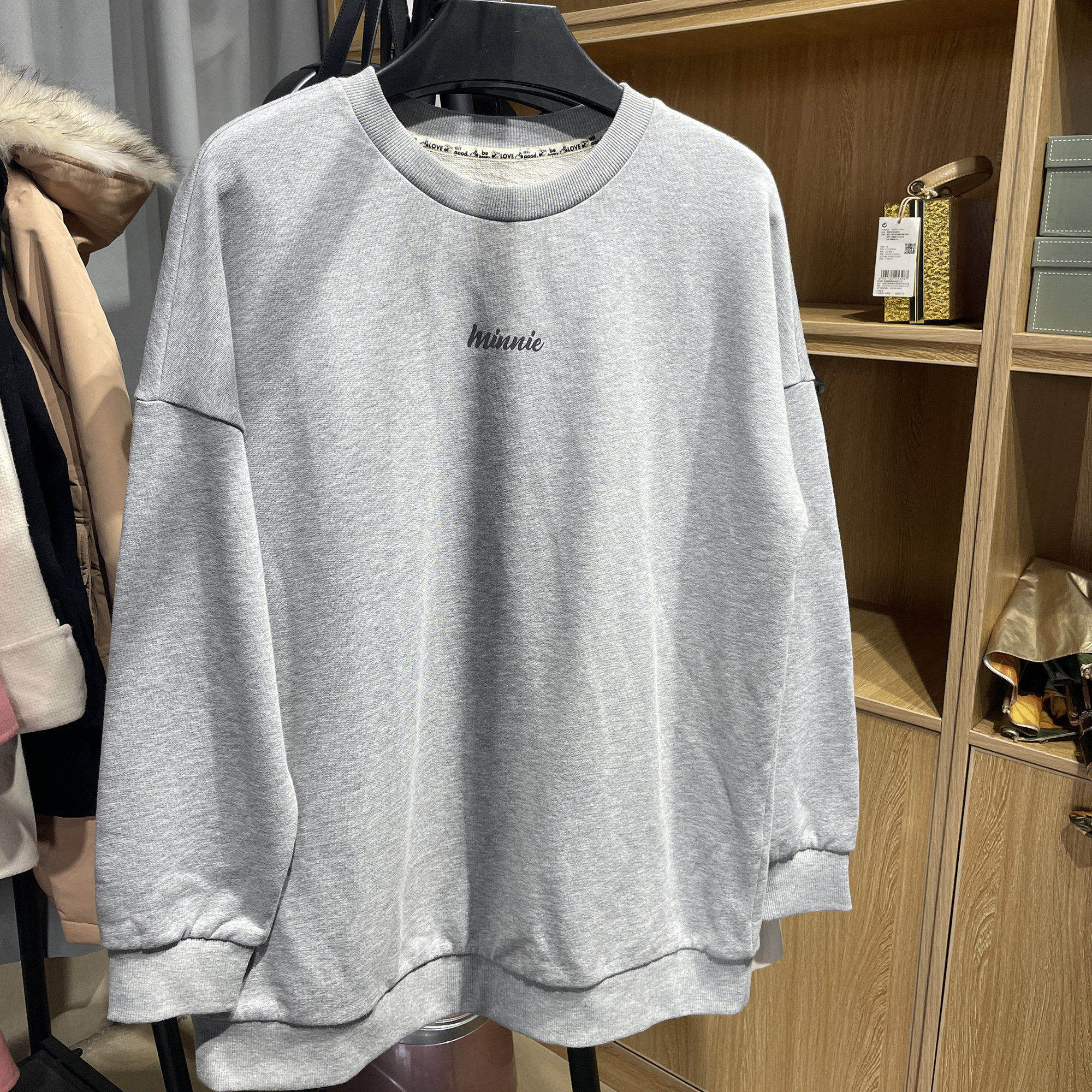 [五]兰米特卖炸街少反光米妮卡通印花宽松中长款女卫衣2RE3022180