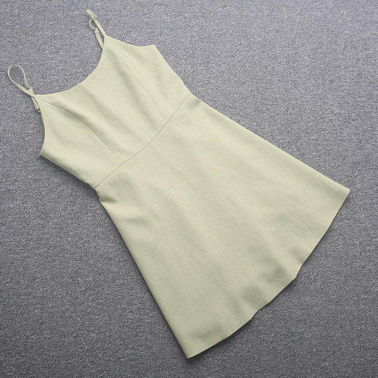 [五]兰米特卖夏季新款女装流行小个子吊带连衣裙收腰显瘦气质裙子